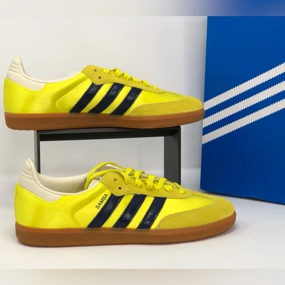Adidas Women’s Samba OG Shock Yellow Night Indigo JI2594 - Size 10.5 - Picture 14 of 14